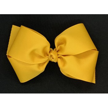 Yellow (Gold) Grosgrain Bow - 6 Inch